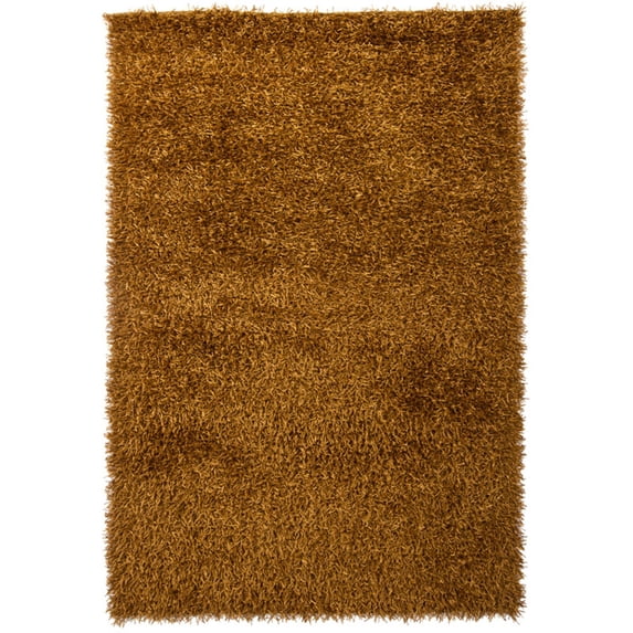 Hand-Woven Contemporary Rug 7'9 Round Gold