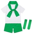thumbnail image 4 of Boys Performance Outfit Cheerleader Dance for Graduation Shirt Short Sets Graduation Photography Outfit Dress up Photo 3T, 4 of 6