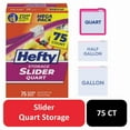 thumbnail image 2 of ZYLER- Hefty Slider Kitchen Storage Bags, Quart Size, 75 Count, 2 of 6