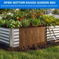 thumbnail image 4 of Dextrus 8x4x3ft Galvanized Metal Raised Garden Bed with Gloves, Support Rod & Rubber Edge for Outdoor Plants Veggies, Silver, 4 of 6