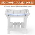 thumbnail image 4 of Stoog Shower Bench, HIPS Waterproof Shower Stool, Bathroom Shower Chair Seat, White, 4 of 8