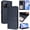Darkblue, variant on Wallet Case For Samsung Galaxy Note 20 Ultra, RFID Blocking Credit Card Holder,Premium PU Leather Folio Magnetic Closure Flip Kickstand Function with Hand Strap Shockproof Cover Women Men,Black