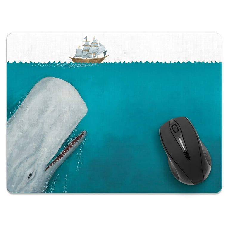 Lunarable Ice Fishing Computer Mouse Pad, Winter Themed Simplistic Fishing  Hobby Doodle of Man, Rectangle Non-Slip Rubber Mousepad Large, 31 x 12
