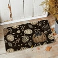 thumbnail image 2 of Bathroom Floor Mat Halloween Pumpkin Design Non Slip PVC Backing 23.6 in x 15.3 in Polyester Absorbent Bath Rug, 2 of 6