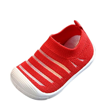 

Summer And Autumn Cute Girls Flying Woven Mesh Breathable Flat Solid Color Slip On Comfortable Toddler Girls Shoes Girls Sneaker