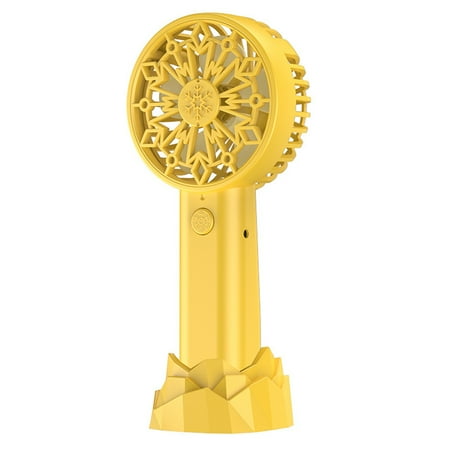 

Portable Handheld Fan Rechargeable Battery Operated Small Personal Fan Foldable Mini Desk Fan Cooling Electric Fan for Travel Outdoors Indoors yellow yellow，G20795