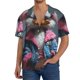 thumbnail image 1 of Balery Lady Duck Camisa Casual de Manga Corta con Botones para Hombre, Texturizada, Estilo Cubano, para Playa, Verano-4X-Large, 1 of 5