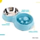 thumbnail image 4 of Tazon Entrenador Plato alimentacion lenta Bebedero Comedero azul 6.49 pulg Poli Pets PP-TPCLBBL, 4 of 8