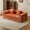 76.8" Orange Chenille, variant on Timbernest 106" Oversized L-Shaped Cloud Couch, Convertible Sleeper Sofa, Folding Corduroy Sofa Bed for Living Room, Beige