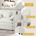 thumbnail image 5 of 76" Oversized Chenille Loveseat Sofa, Modern 2-Seater Small Cloud Couch with Deep Seats, Comfy Living Room Apartment Furniture, Beige, 5 of 10