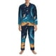 thumbnail image 3 of Balery Astronaut In A Space Suit On The Planet Pijama para Hombre de Dos Piezas con Manga Larga, Conjunto de Dormir y Descanso Suave con Bolsillos-Small, 3 of 7