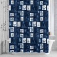 thumbnail image 2 of Tropical Beach Bathroom Shower Curtain, Summer Coconut Tree Anchor Boat Blue White Plaid Waterproof Washable Soft Bath Curtain for Bathtub Decor with 12 Hooks&Grommet, 60x72 Inch, 2 of 9