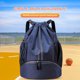 thumbnail image 5 of Mochila De Baloncesto Bolsa de deportes de viaje con cordón para natación, impermeable, doble cremallera, ligera, 5 of 7