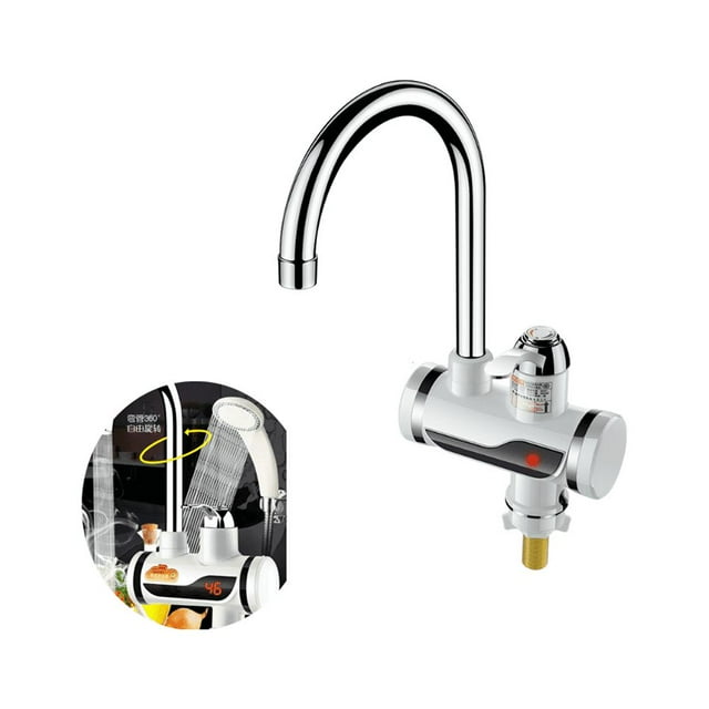 Grifo de cocina eléctrico de agua caliente instantánea con pantalla digital, agua caliente y fría rápida en 3 segundos, A