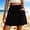 Black, variant on Wovilon Women's Drawstring Waist A-Line Mini Skirt with Side Pockets, Relaxed Fit Cotton Spandex Short Skirt, Lightweight Breathable Versatile Solid Color