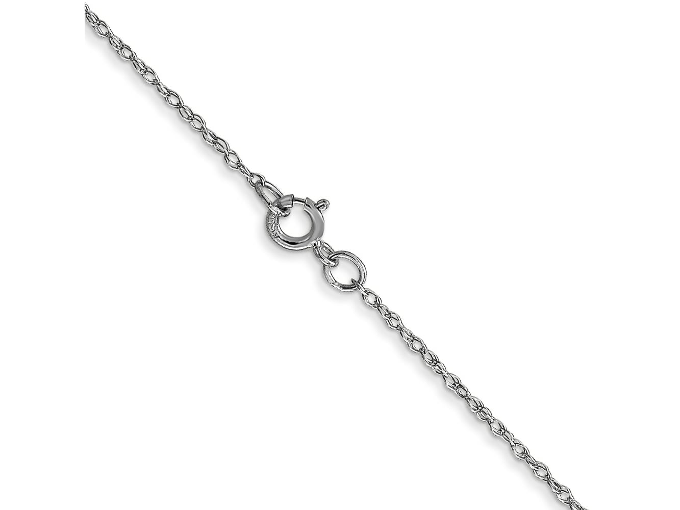 Finejewelers 18k White Gold 1.15mm Solid Bright Cut Cable Chain