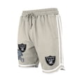 thumbnail image 2 of Men's New Era Light Beige Las Vegas Raiders Stone Multi Patch Shorts, 2 of 5