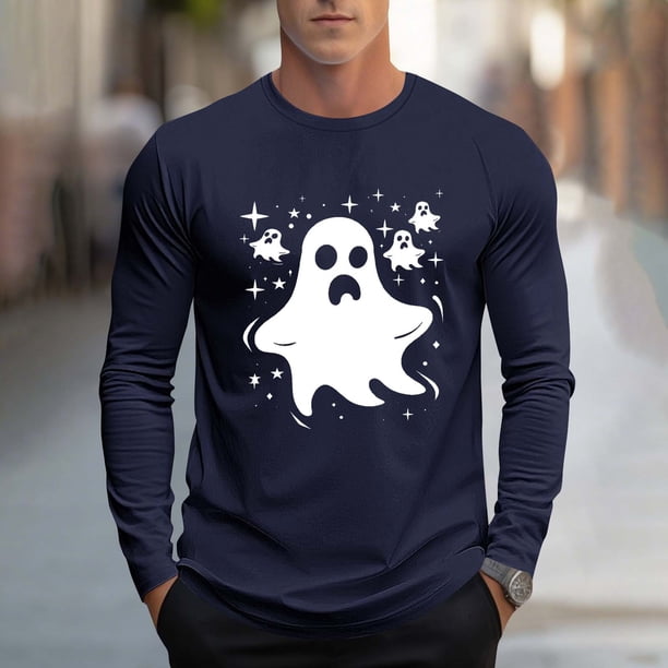 Blusas y camisas de manga larga y cuello redondo para hombre, moda informal, estampado, deportivas, de manga larga y cuello redondo, blusas, camisas, blusas para hombre, poliéster
