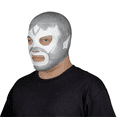 thumbnail image 1 of Mascara Luchador Plateado Aficion Futbol Estadio Disfraz Fan Mundial, 1 of 7
