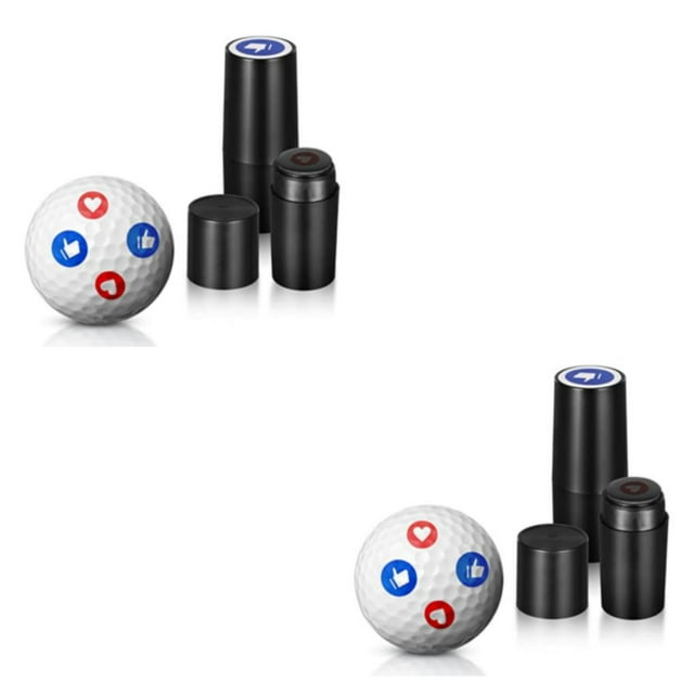 Becaristey 2pack/lot Automatic Oil Out Golf Ball Stamp Variety Of Models Quick Dry And Easy To DIY Items 2Set