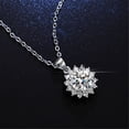 thumbnail image 3 of Uinagy Collier Moissanite 2 Carats Tournesol Collier en Diamant Complet, 3 of 6