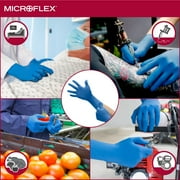 Ansell Microflex SafeGrip SG-375 Disposable Latex Gloves, 14.2mil, Blue XL, Case of 500