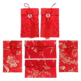 12PCS Chinese Red Envelopes for Wedding, Lucky Money Gift Pockets with  Dragon&Phoenix Pattern