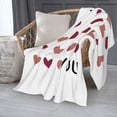thumbnail image 4 of Valentines Day Throw Blanket, I Love You Love Hearts Super Soft and Warm Fleece Blankets, Fuzzy Soft Throw Blanket for Couch Bed Sofa Wedding Anniversary Decor, 30" x 40", 4 of 4