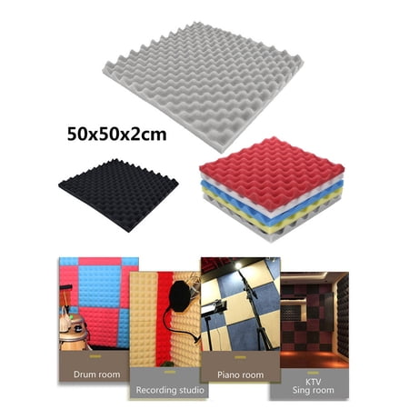 Dealovy upgrade Acoustic Panels with Self-Adhesive  1  X 20  X 20  Quick-Recovery Sound Proof Foam Panels  Acoustic Foam Wedges High Density (Blue) Clearance