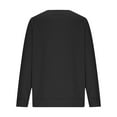 thumbnail image 5 of Womens Dressy Casual Tops with Buttons Solid Color V Neck Long Sleeve Lightweight Sweatshirt Pullover Tshirts (XL, Black), 5 of 6