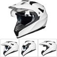 thumbnail image 2 of ILM Off Road Motorcycle Dual Sport Helmet Full Face Sun Visor Dirt Bike ATV Motocross Casco DOT Certified (XXL, White), 2 of 7