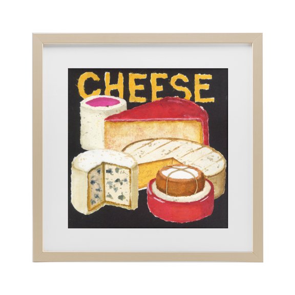 Stupell Industries Assorted Cheese Wheels Birch Framed Print Under Glass, design by Nancy Overton