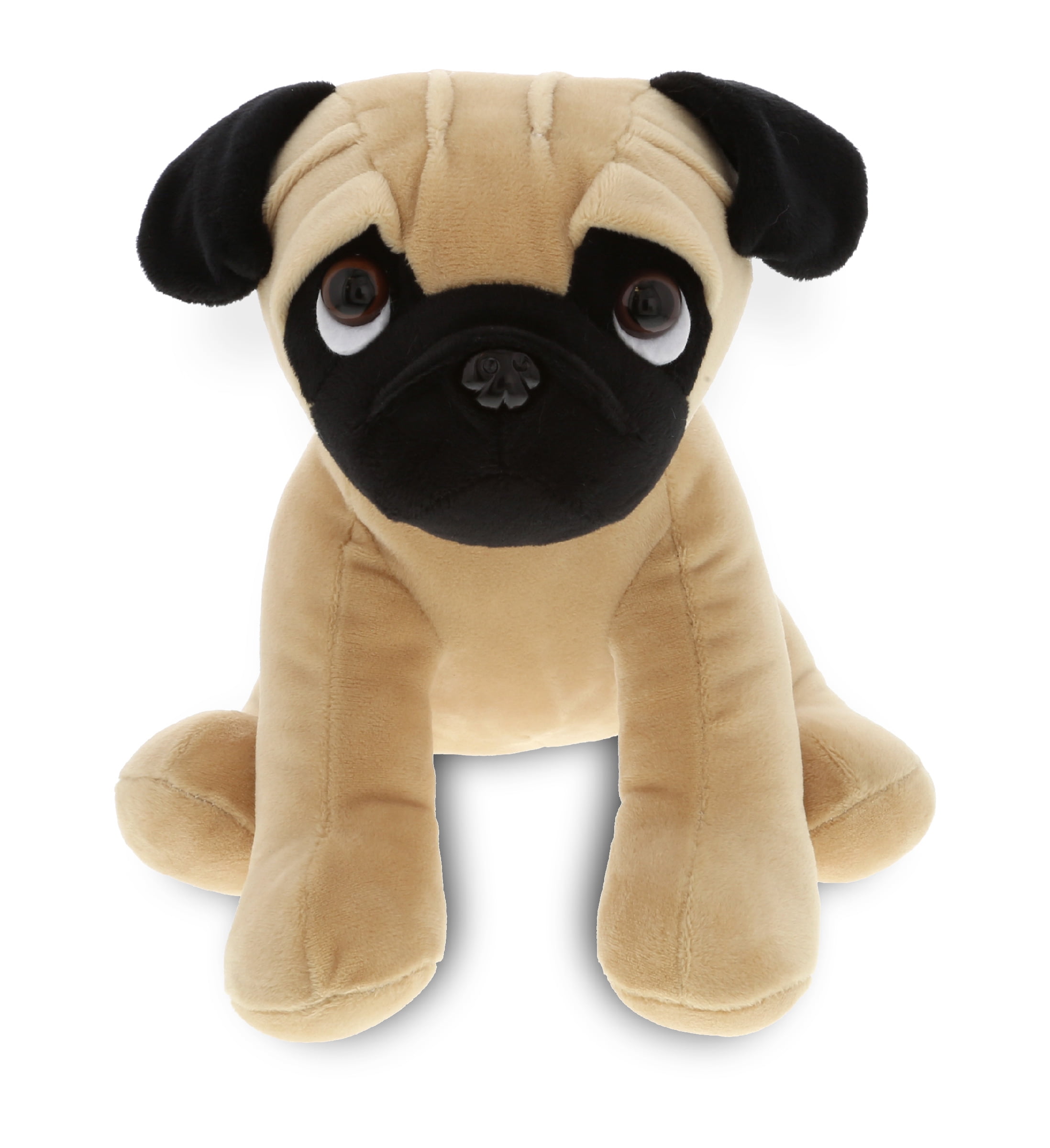 DolliBu Sitting Pug Stuffed Animal Dog Plush Toy - 10 inches 