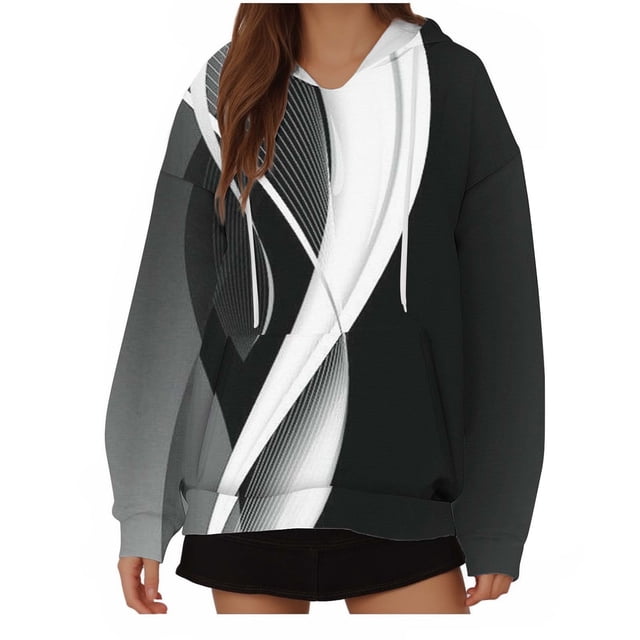 Birdeem Hauts Amples pour Femmes Sweat à Capuche Manches Longues Sport