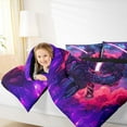 thumbnail image 4 of jejeloiu 3D Soldier Gradient Light Bedding Comforter Set,Modern Fashion Gaming Twin Comforter Sets,Purple Pink Blue Bedding Set For Boys,Ultra Soft Home Decor Reversible,2-Piece, 4 of 8