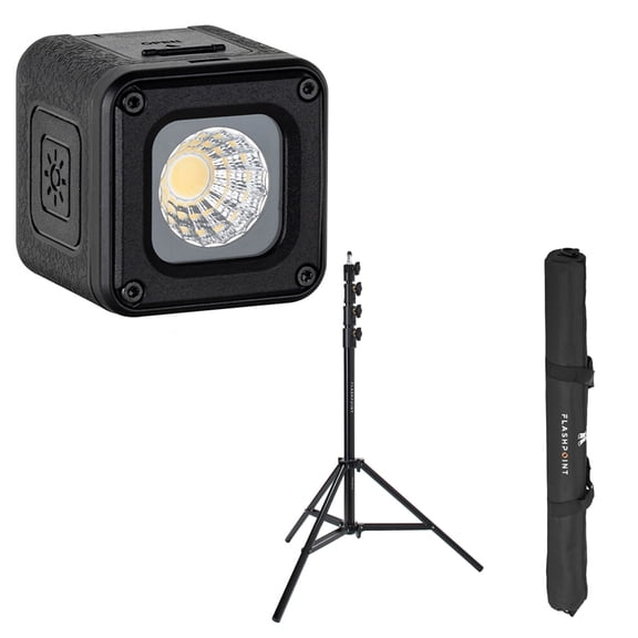 SmallRig RM01 3W Daylight Mini LED Video Light, Bundle with Pro 9.5' Air-Cushioned Light Stand