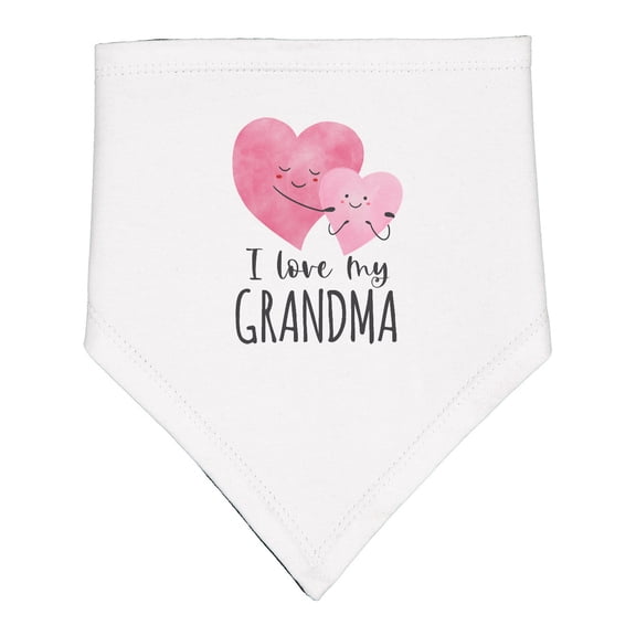 Inktastic I Love My Grandma Two Hugging Hearts Baby Bandana Bib