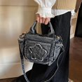 thumbnail image 6 of Hfppkn Star Print Denim Crossbody Handbag Y2K Multi-Pocket Casual Shoulder Purse for Daily Use 23x10x18cm Black, 6 of 7