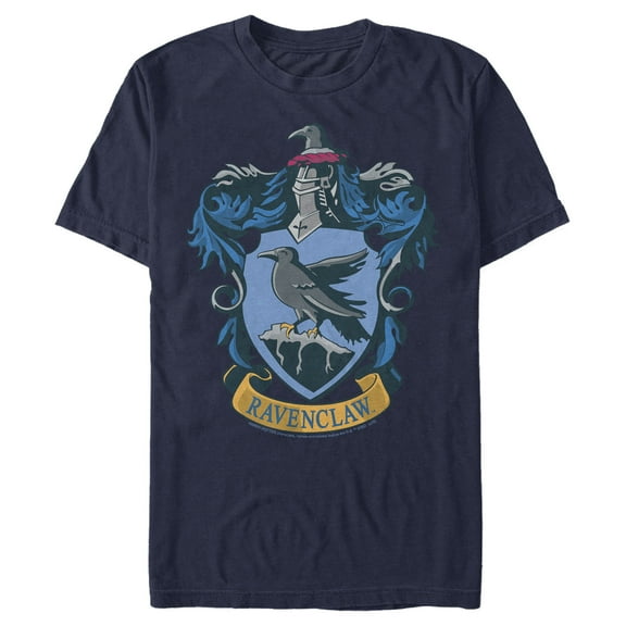 Men's Harry Potter Ravenclaw Crest  Graphic Tee Navy Blue 2X Large
