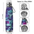 thumbnail image 3 of 29oz Insulated Water Bottle with Tea Infuser, Stainless Steel Travel Mug, Watercolor Splatter Painting Print, 3 of 6