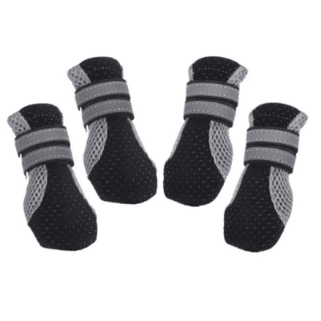 4Pcs Protective Dog Boots  Breathable Dog Shoe  Non-Slip Breathable Pet Shoes For Small Medium Dogs (Black Xl