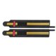 thumbnail image 1 of 1 Pair Sport Wrist Brace Adjustable Compression Strap Wrist Band Support Wrap for Gym Black Yellow, 1 of 4