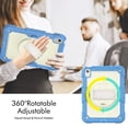 thumbnail image 3 of XYX For iPad (A16)11th /10th Generation 11/10.9 inch 2025/2022 Case, 360 Rotating Shockproof Cover with Stand, Screen Protector, Shoulder Strap, Cream Navy, 3 of 7