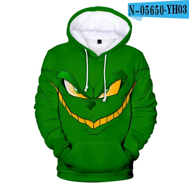 Suéter Grinch del monstruo verde de Disney para hombre y mujer, suéter navideño estampado con capucha, disfraces de Halloween para regalos de novia