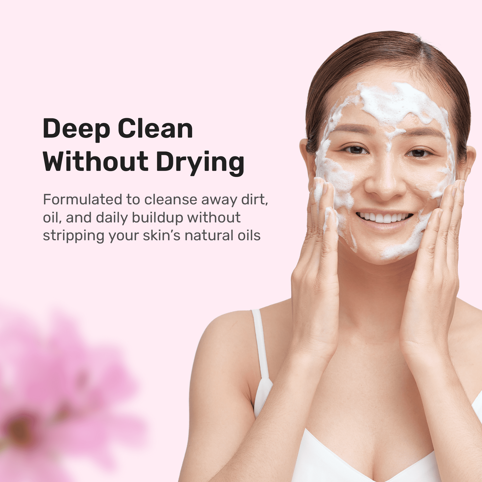 kosmatology® Rose Geranium Face Wash | Smooths Skin | Reduces Fine Lines, Wrinkles & Puffiness | Gentle Foaming Cleanser with Natural Ingredients for Youthful Skin | 6 oz