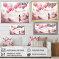 thumbnail image 4 of Designart "Serenity in the Skies Pink and White Balloon III" Landscapes Framed Wall Art - Modern Pink Abstract Landscapes Bedroom Framed Canvas Wall Art, 4 of 6
