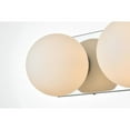 thumbnail image 5 of Living District Jaylin 3-Light Iron & Glass Bath Sconce in Chrome/Frosted White, 5 of 6