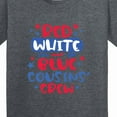 thumbnail image 4 of Inktastic Cousins Crew Red White and Blue 4th of July Youth T-Shirt, 4 of 5