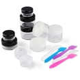 thumbnail image 2 of 10 Pieces Makeup Travel Containers with Lids 0. 11/0. 18/0. 35/0. 53/0. 7 OZ Size Cosmetic Jars with 5 Pieces Mini Spatulas Gift(random color), 2 of 9