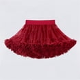 thumbnail image 2 of LNWUY Girls Cute Layered Tutu Skirt Puffy Underskirt Tulle Petticoat Bustle Princess Dance Pettiskirts Red 8-10 Years, 2 of 5